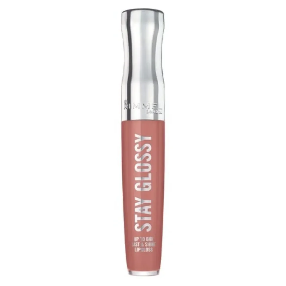 NWT Rimmel Stay Glossy Lipgloss Grind Time & Bare Minimum Bundle of 2